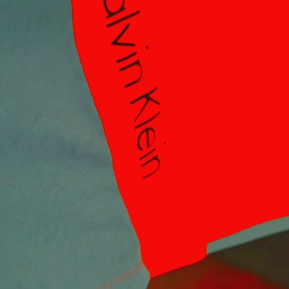 Men's CK Performance Shirt Size Large Orange-Red & Grey Short Sleeves - Picture 6 of 8